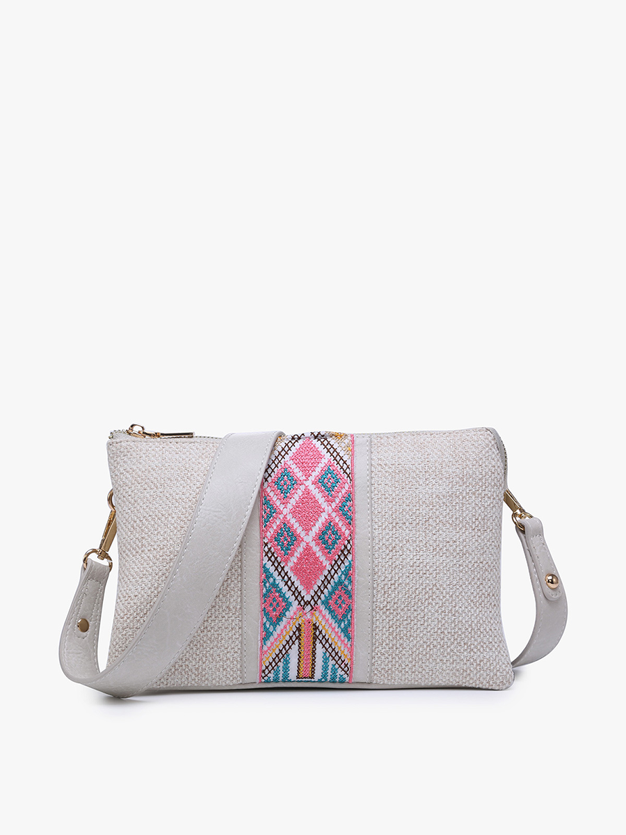 Izzy Tribal Crossbody w/ Guitar Strap - Pink/Mint