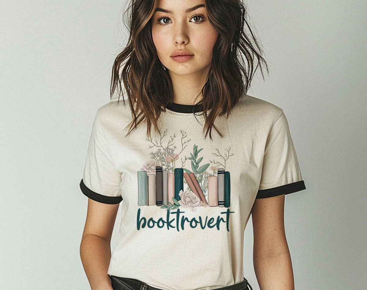Booktrovert Ringer Tee