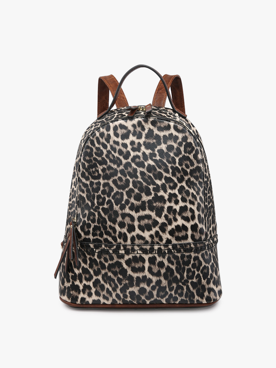 Marty 2 Compartment Backpack - Leopard Khaki