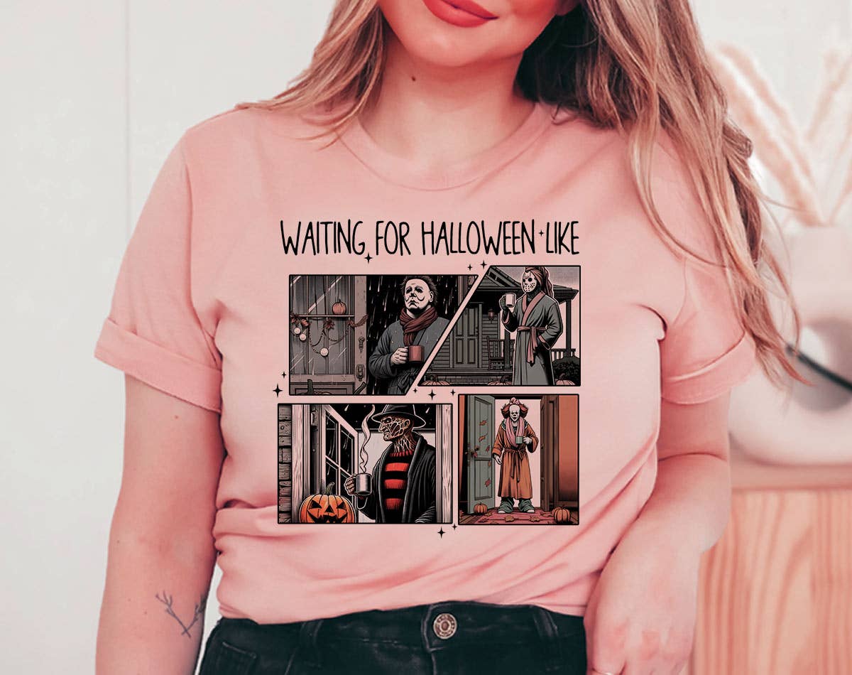 Waiting For Halloween Like Tee - Prism Peach