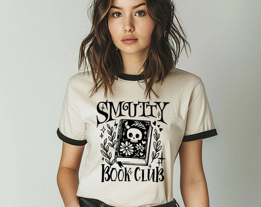 Smutty Book Club Ringer Tee